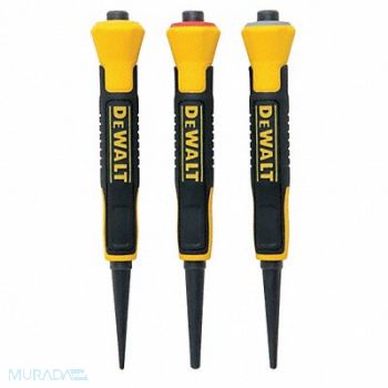 DEWALT Nail Set 1/32 2/32 3/32 in 4 in L 3 Pc, 48Z981