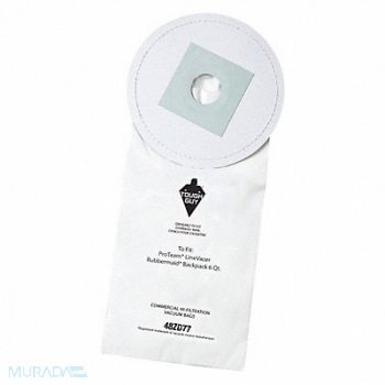 TOUGH GUY Vacuum Bag Paper 2-Ply Reusable PK10, 48ZD77