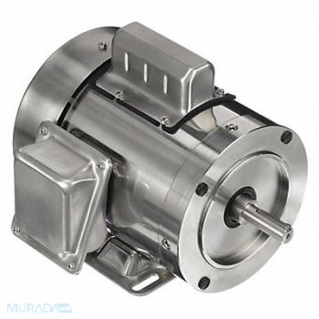 LEESON Washdown Motor 1/2 HP 1725 56C 115/230V, 48ZH45