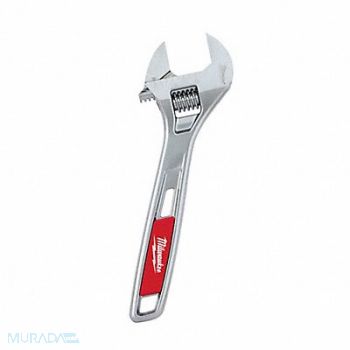 MILWAUKEE Adj. Wrench Steel Chrome 6, 48ZT21