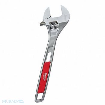 MILWAUKEE Adj. Wrench Steel Chrome 15, 48ZT25