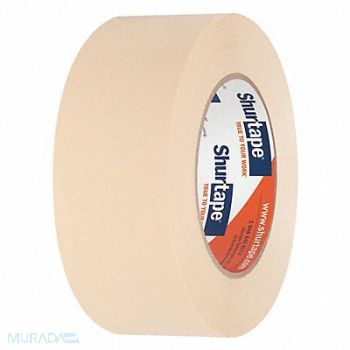 SHURTAPE Masking Tape 1 7/8 W 60 yd L Tan PK24, 48ZT89