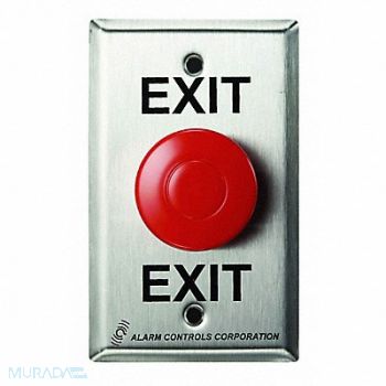 ALARM CONTROLS Push Button Plastic w/Face Plate, 48ZW59