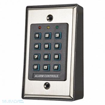 ALARM CONTROLS Keypad SS 5in H x 3in W x 2 in D, 48ZW61