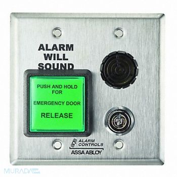 ALARM CONTROLS Exit Station SS 5 in H w/2 Keys, 48ZW71