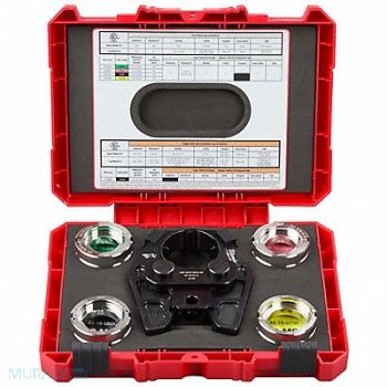 MILWAUKEE Crimping Jaw Black Green Pink Yellow, 54YP83