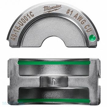 MILWAUKEE Crimping Die U Style 6 tons 1 AWG, 45FD93