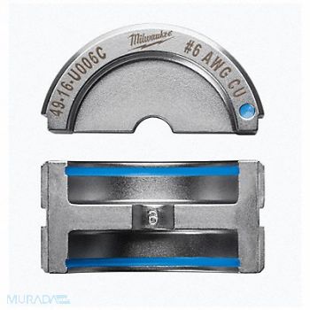 MILWAUKEE Crimping Die U Style 6 tons 6 AWG, 45FD90