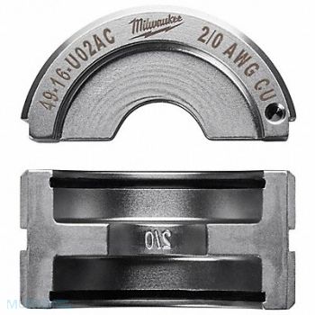 MILWAUKEE Crimping Die U Style 6 tons 2/0 AWG, 45FD95