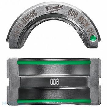 MILWAUKEE Crimping Die U Style 6 tons 600 kcmil, 45FE04