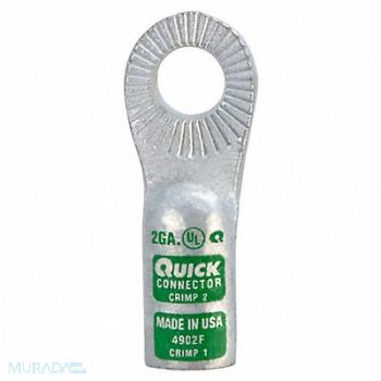 QUICKCABLE OneHole Lug Compression Connector Copper, 5LMK7