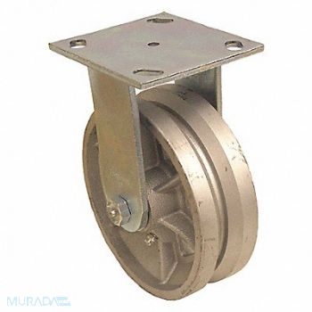 GRAINGER APPROVED V-Groove Track-Wheel Plate Caster Rigid, 490V68
