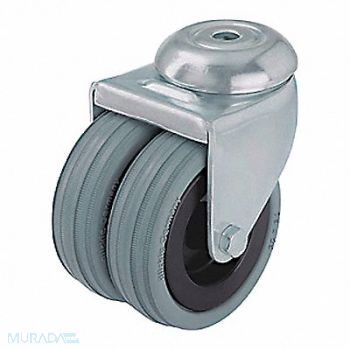 GRAINGER APPROVED Low-Profile Easy-Turn Bolt-Hole Caster, 490W33