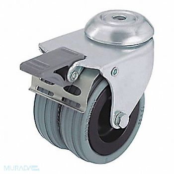 GRAINGER APPROVED Low-Profile Easy-Turn Bolt-Hole Caster, 490W34