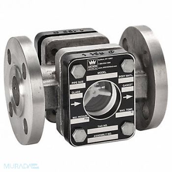 ARCHON INDUSTRIES INC. Sight Flow Indicator 7-7/8 L 2 Pipe, 491J02