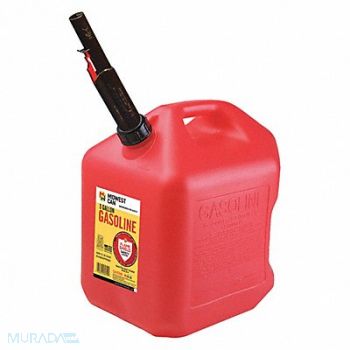 MIDWEST CAN Gas Can 5 gal Self Red HDPE 14-1/2 H, 491K31