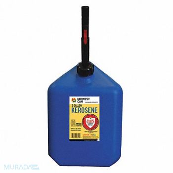FLAME SHIELD Kerosene Can 5 gal Self Blue HDPE, 491K33
