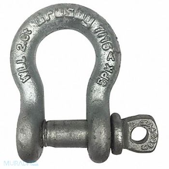 CROSBY Anchor Shackle 7/16 Body Sz Galvanized, 491W06