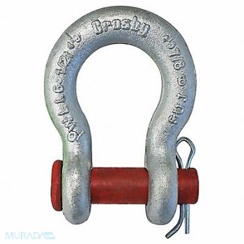 CROSBY Anchor Shackle 1-3/4 Body Sz Galvanized, 491W34