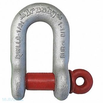 CROSBY Shackle 1/4 Body Sz Galvanized, 491W17