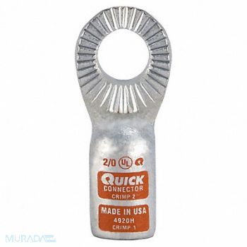 QUICKCABLE OneHole Lug Compression Connector Copper, 5LML9