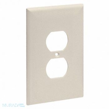 GRAINGER APPROVED Dup Recept Wll Plt Jmb Ivory 1Gng Smth, 492P58