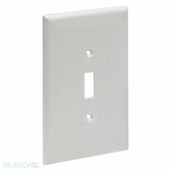 GRAINGER APPROVED Toggle Switch Wall Plate Plastic, 492P59