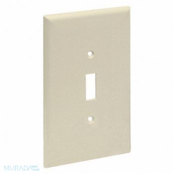 GRAINGER APPROVED Toggle Switch Wall Plate Plastic, 492P60