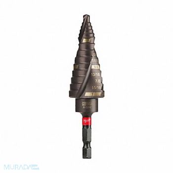 MILWAUKEE Step Cone Drill 1/2 in to 1in Titanium, 492R87
