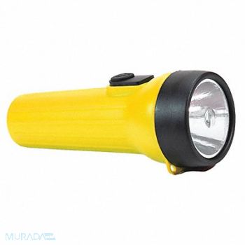 GRAINGER APPROVED Handheld Flashlight Plastic Yellow 65lm, 492T30