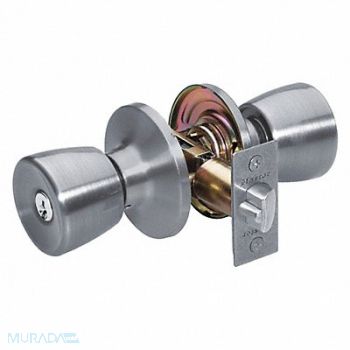 MASTER LOCK Knob Lockset Tulip Style Satin Nickel, 492V77