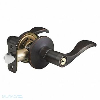 MASTER LOCK Lever Lockset Aged Bronze Wave Style, 492V78