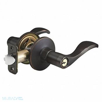 MASTER LOCK Lever Lockset Aged Bronze Wave Style, 492V79