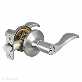 MASTER LOCK Lever Lockset Satin Nickel Wave Style, 492V83