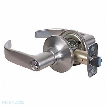MASTER LOCK Lever Lockset Satin Nickel Return Style, 492V73