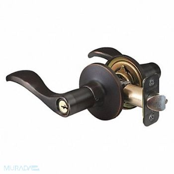 MASTER LOCK Lever Lockset Satin Nickel Return Style, 492V81