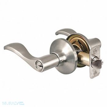 MASTER LOCK Lever Lockset Satin Nickel Wave Style, 492V85
