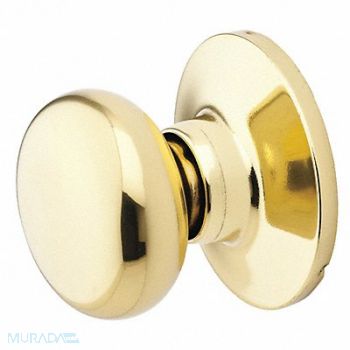 MASTER LOCK Knob Lockset Biscuit Style Polished Brss, 492W03