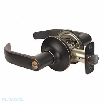 MASTER LOCK Lever Lockset Aged Bronze Return Style, 492W09