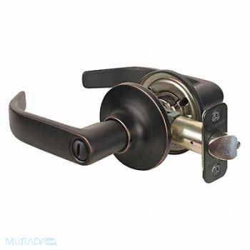 MASTER LOCK Lever Lockset Aged Bronze Return Style, 492W15