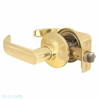 MASTER LOCK Lever Lockset Polished Brss Return Style, 492W16