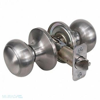 MASTER LOCK Knob Lockset Rusk Style Satin Nickel, 492W44