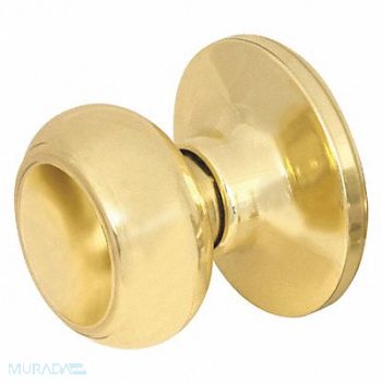 MASTER LOCK Knob Lockset Rusk Style Polished Brass, 492W45