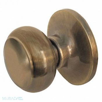 MASTER LOCK Knob Lockset Rusk Style Antique Brass, 492W46