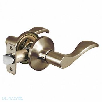 MASTER LOCK Lever Lockset Antique Brass Wave Style, 492W68