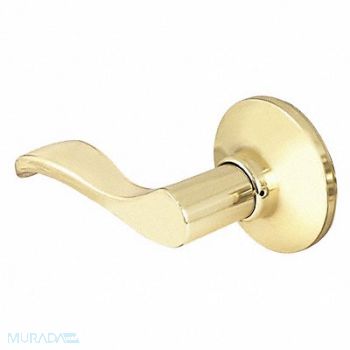 MASTER LOCK Lever Lockset Polished Brass Wave Style, 492W69