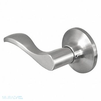 MASTER LOCK Lever Lockset Satin Nickel Wave Style, 492W71