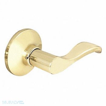 MASTER LOCK Lever Lockset Polished Brass Wave Style, 492W72