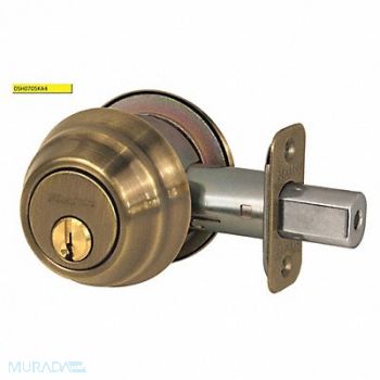 MASTER LOCK Deadbolt Antique Brass Double Cylinder, 492W84