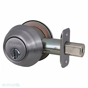 MASTER LOCK Deadbolt Satin Nickel Double Cylinder, 492W88